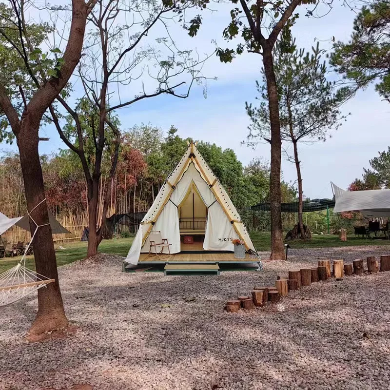 4x5m 3*5m Triangular Tent Accommodation  4 Season Luxury Outdoor Glamping  Tent