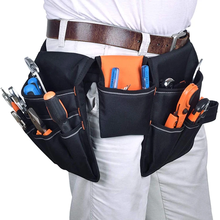 Professional Heavy Duty Tool Pouch Belt Bag for Carpenters, Electrician