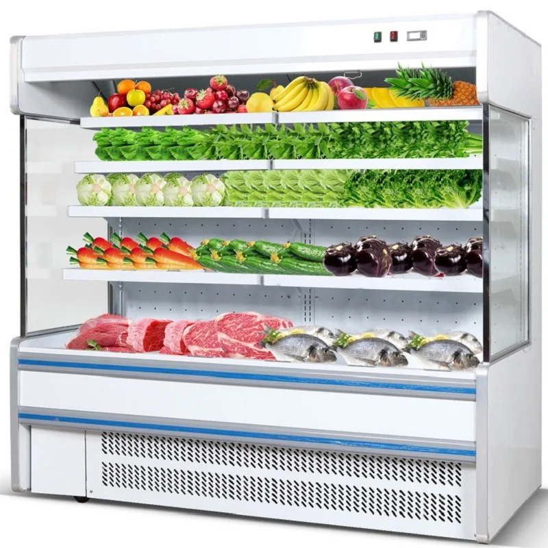 MUXUE  Supermarket air curtain cabinet  fridge display cooler Display Open Chiller For Vegetable Fruit milk MX-FMG1500F-C