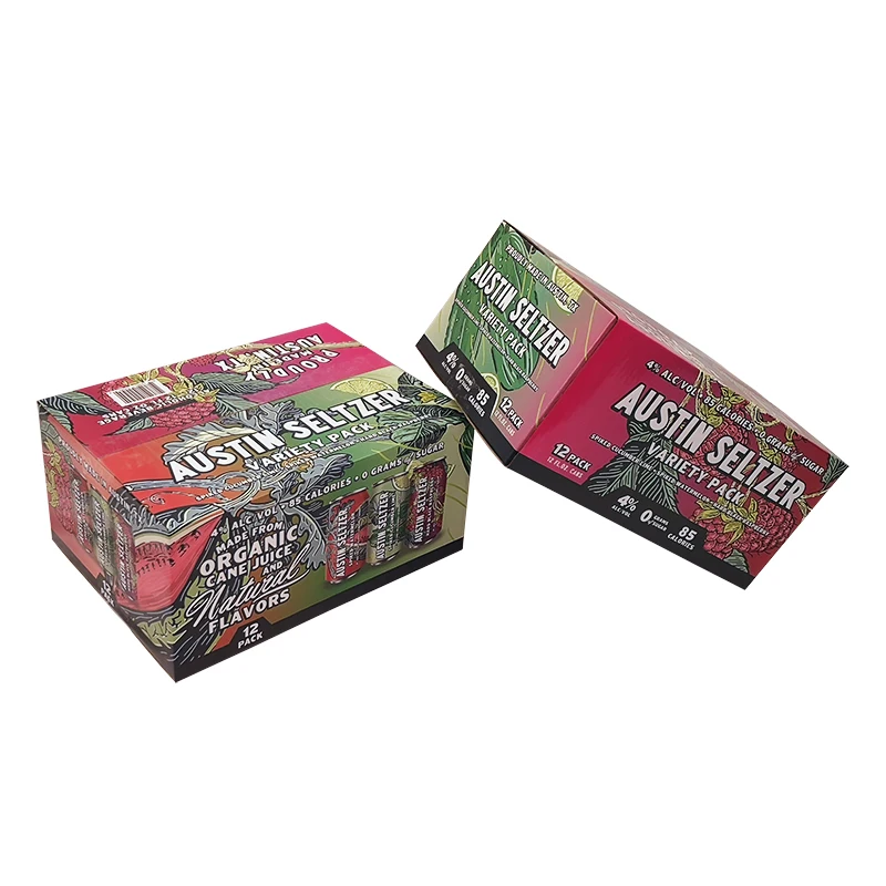 Manufacturer Custom Premium Flat Color Printed Cardboard Paper Corrugated Box Juice Packaging Carton