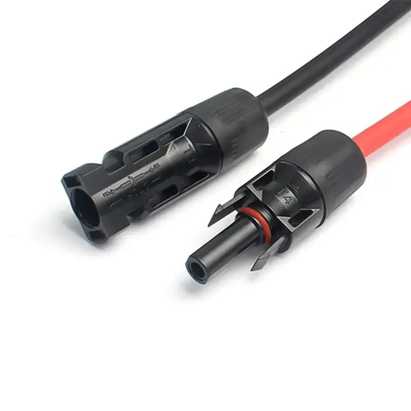 Factory male and female extension solar cable 6mm 4mm wire double solar pv connector cable solar panel extension cables