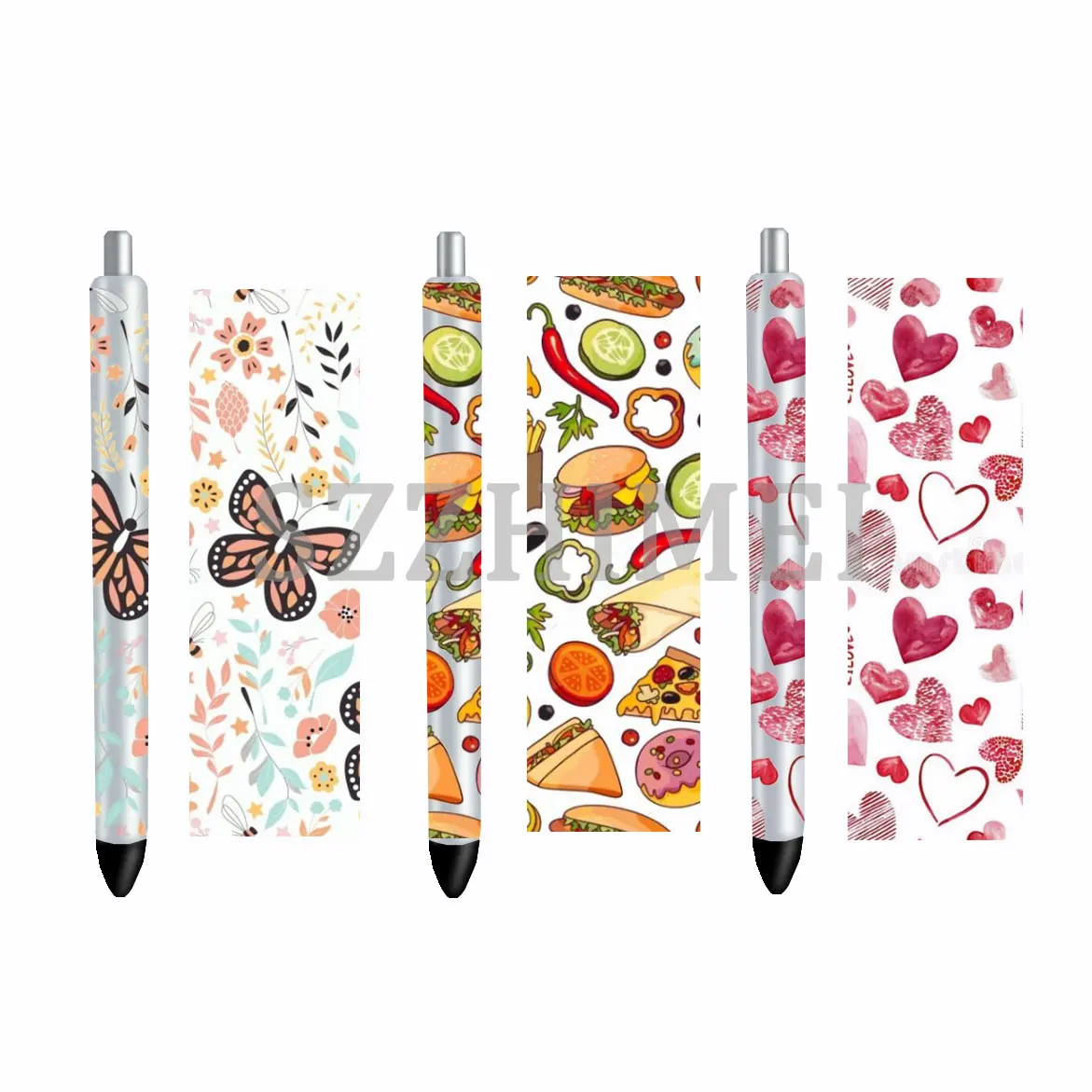 1000+ designs Custom uv dtf pen cup wraps uvdtf transfers printing decal stickers for Pencil Ball Point Pen DIY Gift