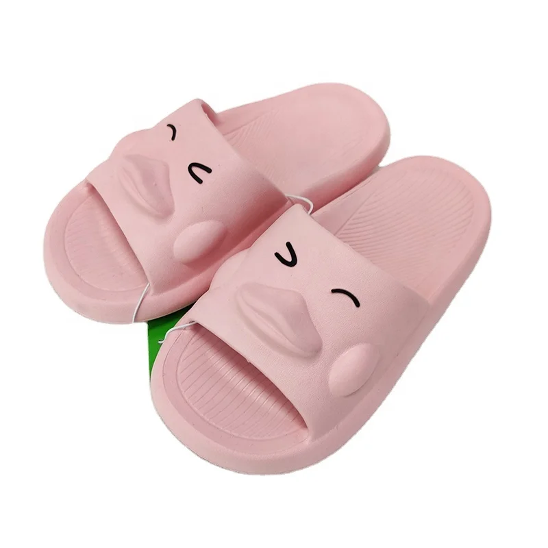 Cute duck shape design shoes kids slippers wear-resistant bathroom quick drying EVA slippers