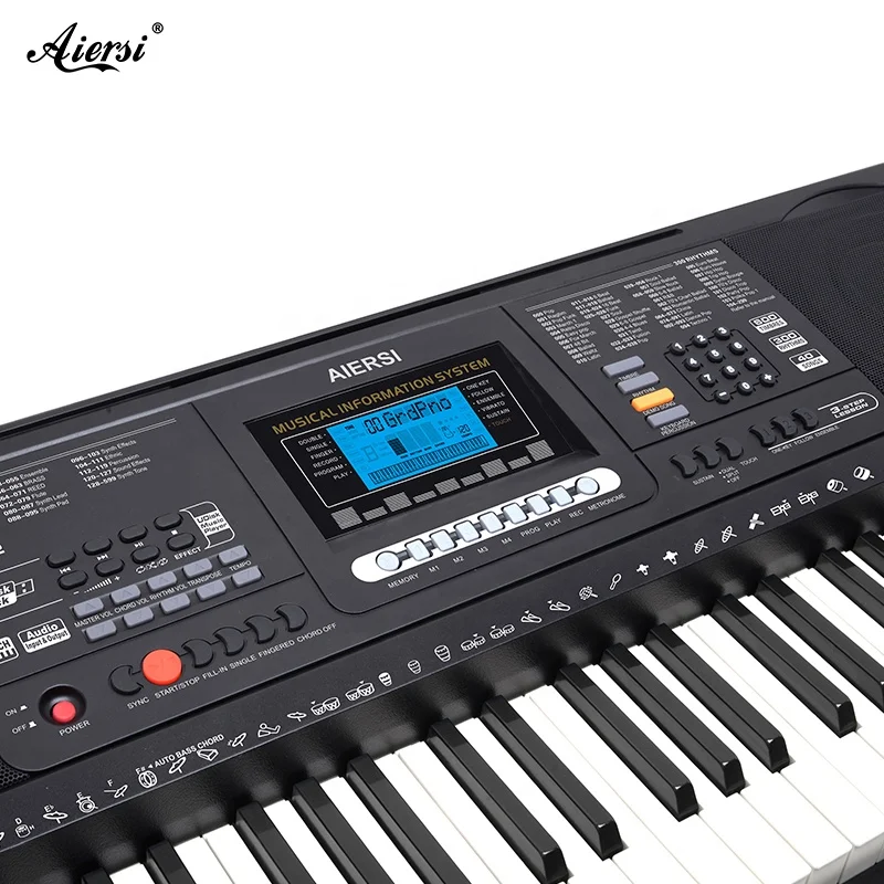 LCD display Professional 61 keys electronic organ 2.2cm big key portable piano Custom music keyboard for daily musci training