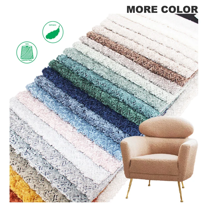 Eco-friendly polyester knit boucle velvet soft fabric upholstery boucle fabrics for sofa upholstery fabric boucle