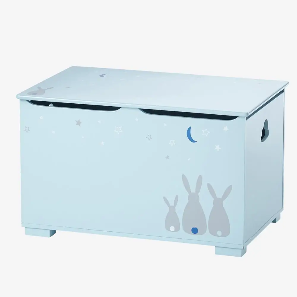 
NO.4131 Modern Family MDF Wooden Storage Chest Toy Box With Soft Hinge 