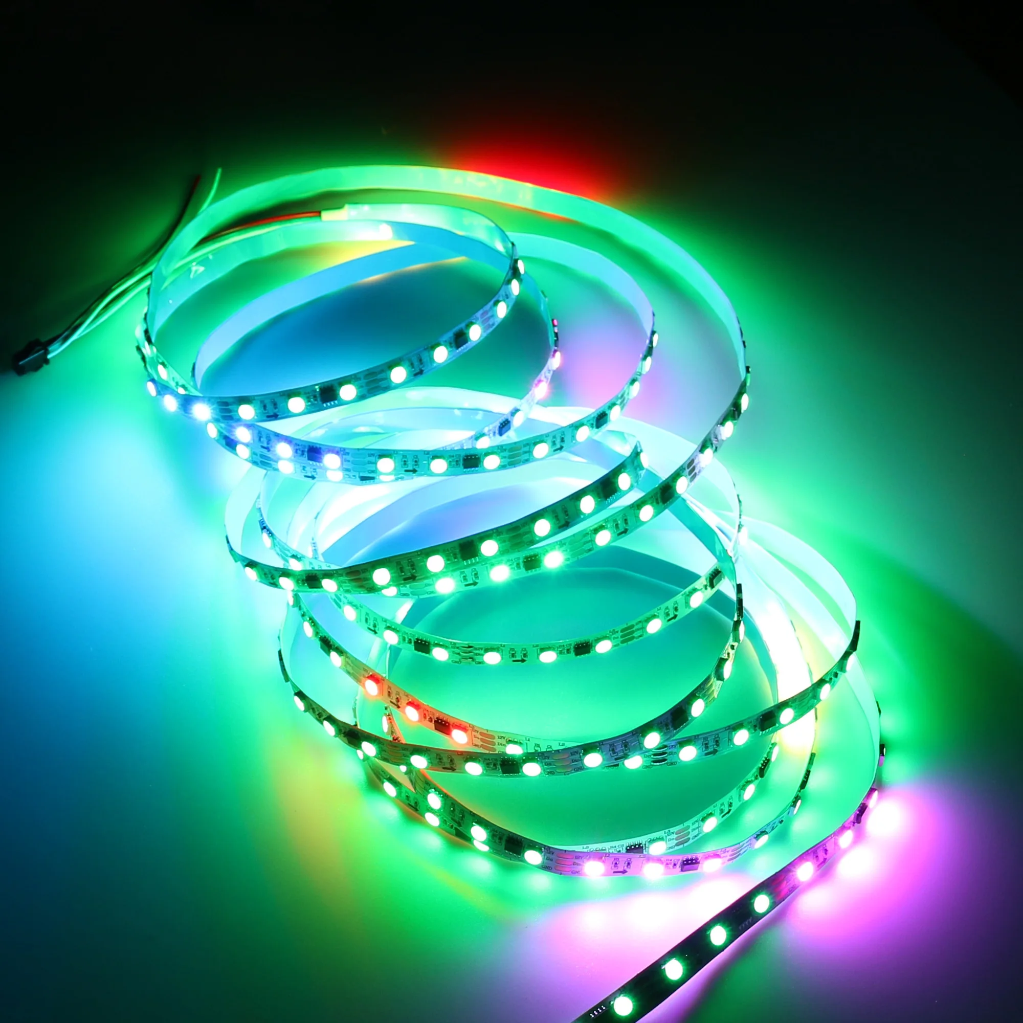 Running Addressable WS2811 WS2812 DMX Pixel Smart Led Strip Light 12V 24V