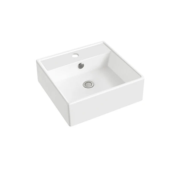 wholesale for hotel bathroom ceramic  table top square design wash hand art sink lavabo basin