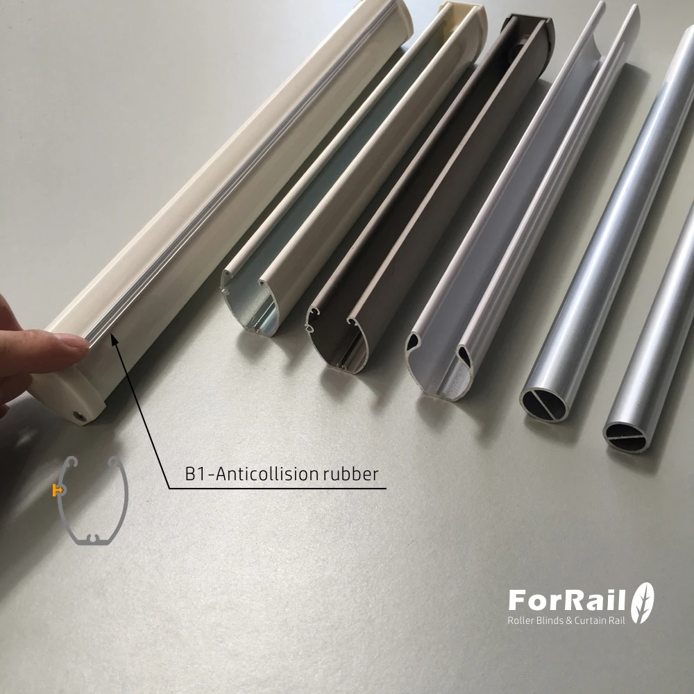 aluminum zebra bottom rail U shade & cordless components