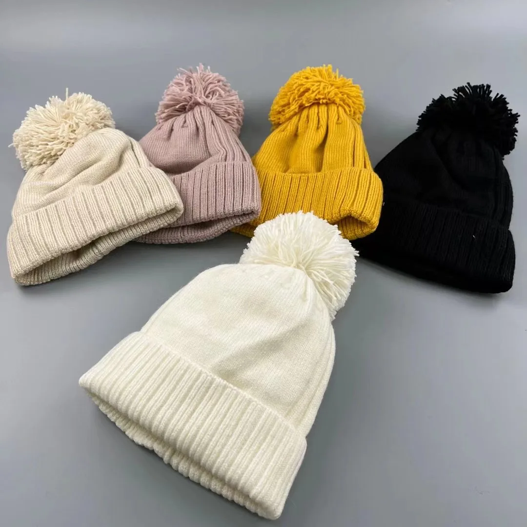 HT-1214 Winter Hat Fisherman Knit Hat Pom Pom Beanie Winter Hats For Women