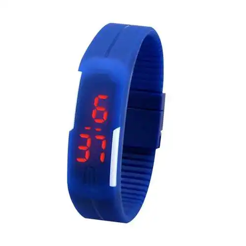 
Promortional Gift Magnetic Bracelet Cheap Digital Watch Wholesales Price Colorful Sport Silicone Rubber LED Digital watch 