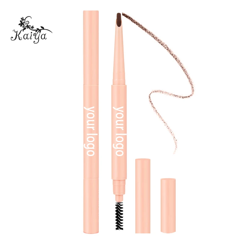 High Quality Eye Makeup Vegan Brow Pen Waterproof Lapiz de cejas Crayon a sourcils Retractable Slanted Flat Nib Eyebrow Pencil