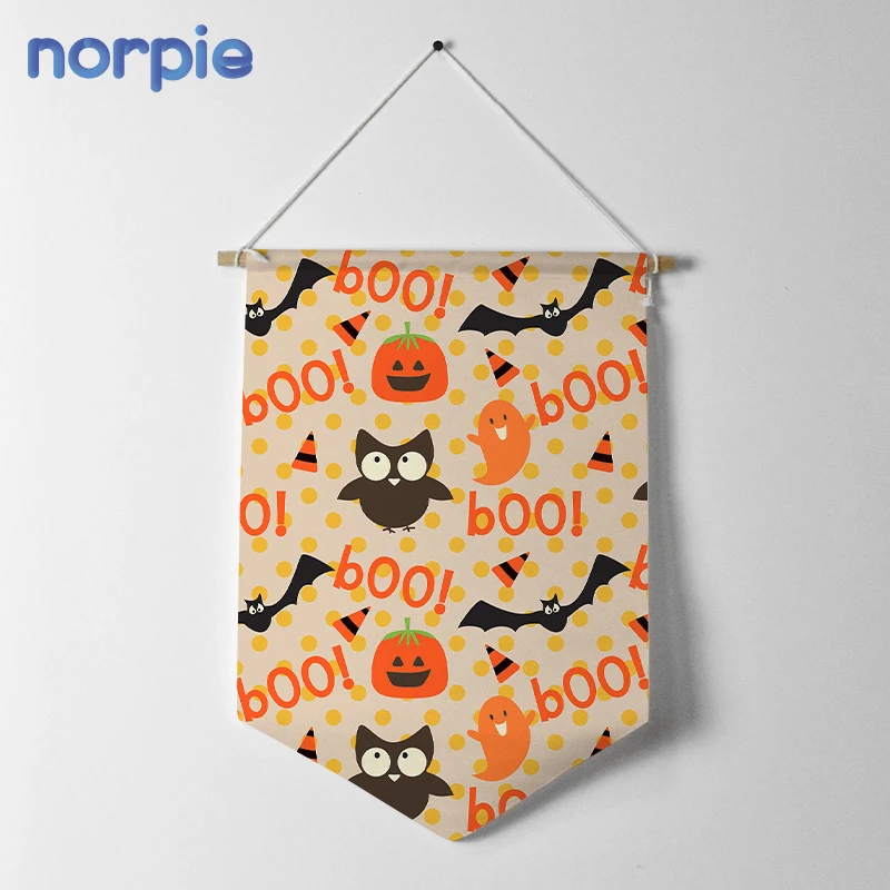 Custom wall display pennant banner kids room Canvas Wall Banner Sublimation canvas Wall Banner Flag