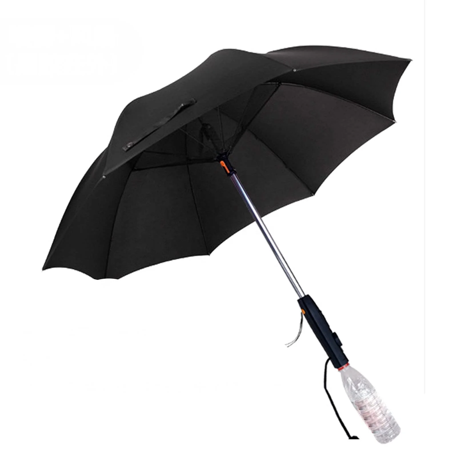 Custom Logo Smart Anti-UV, Stick Golf Umbrellas USB Electric Misting Cooling Straight Umbrella With Fan And Water Spray Bottle/