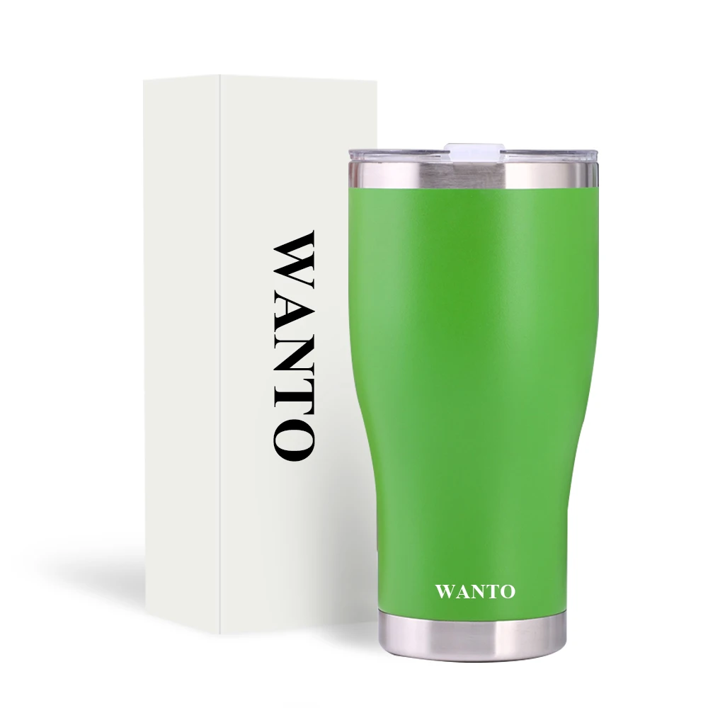 Wanto ready to ship food grade eco friendly bulk stainless steel double wall tumbler cups With free shipping