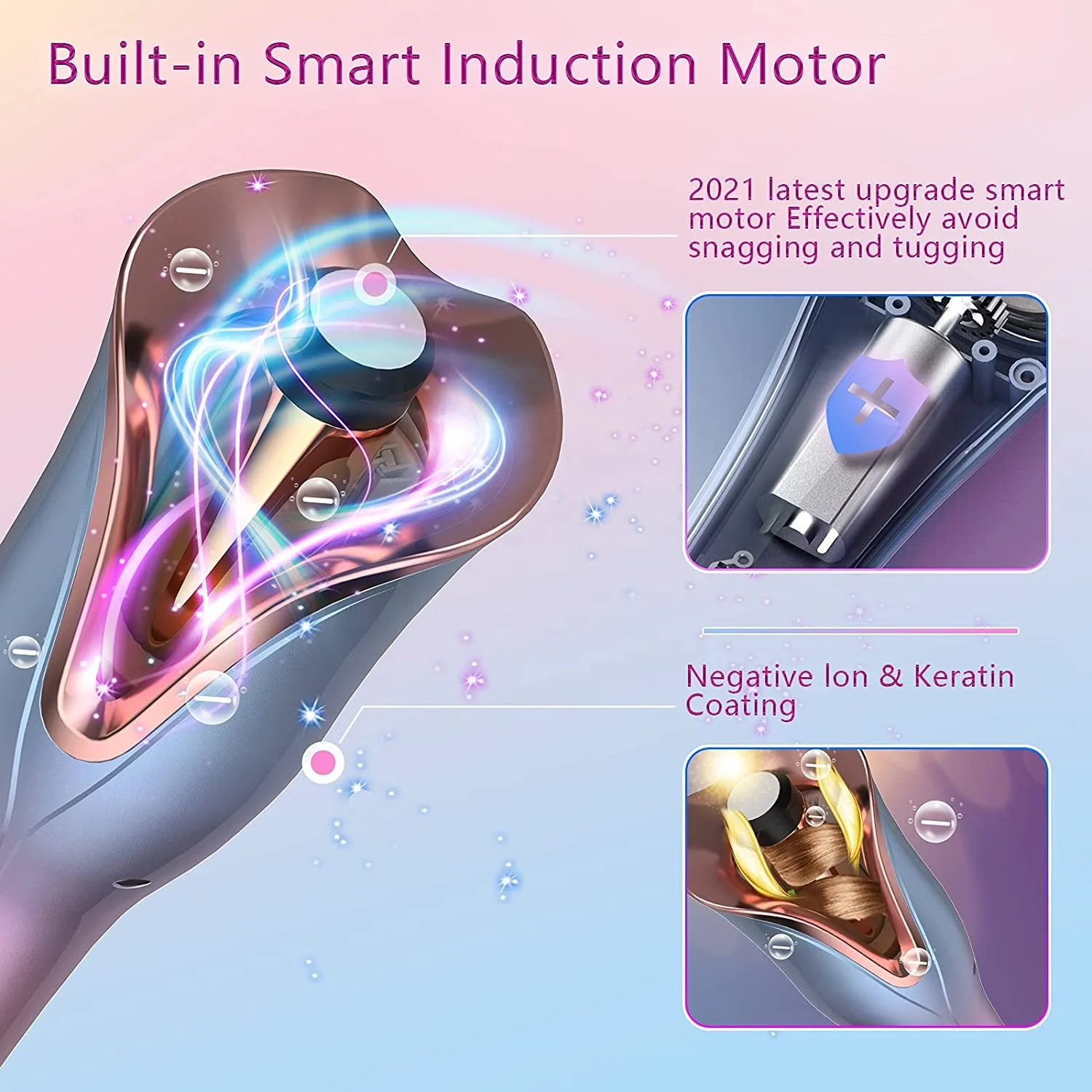 2021 High Quality Auto Hair Curler LED Beauty Professional hair curling iron Rotating Curling Iron Automatic Hair Curler