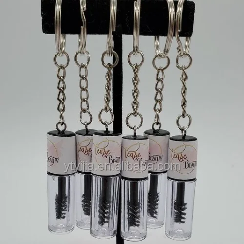 New Popular Mini Eyelash Brush Key Ring Mini Mascara Wand With Keychain