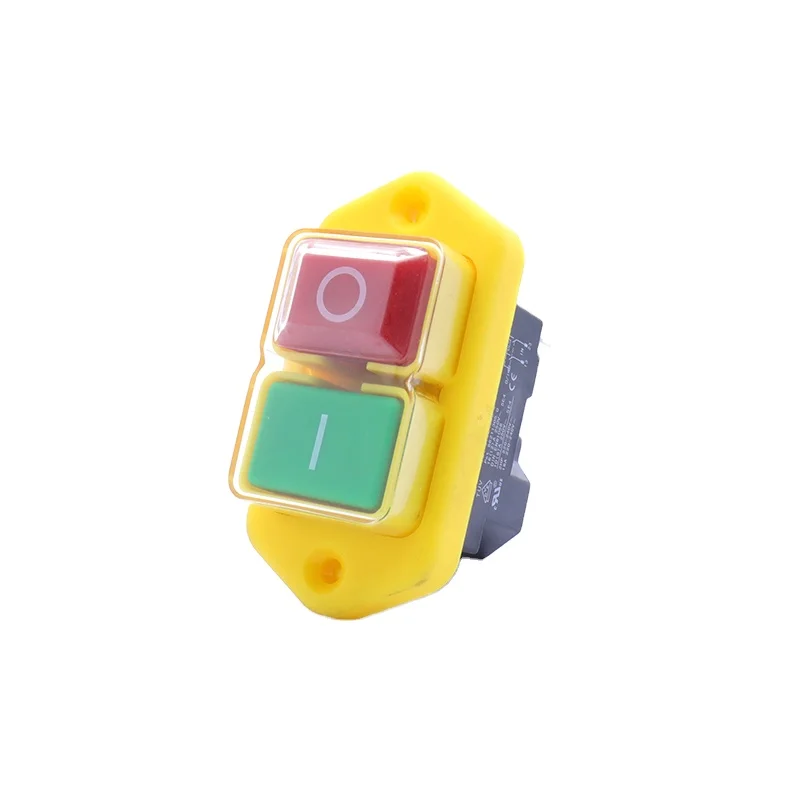 KEDU KJD17B 230V 16A 4Pin 5Pin Waterproof DPST Power On Off Push Button Switch With UL TUV CE