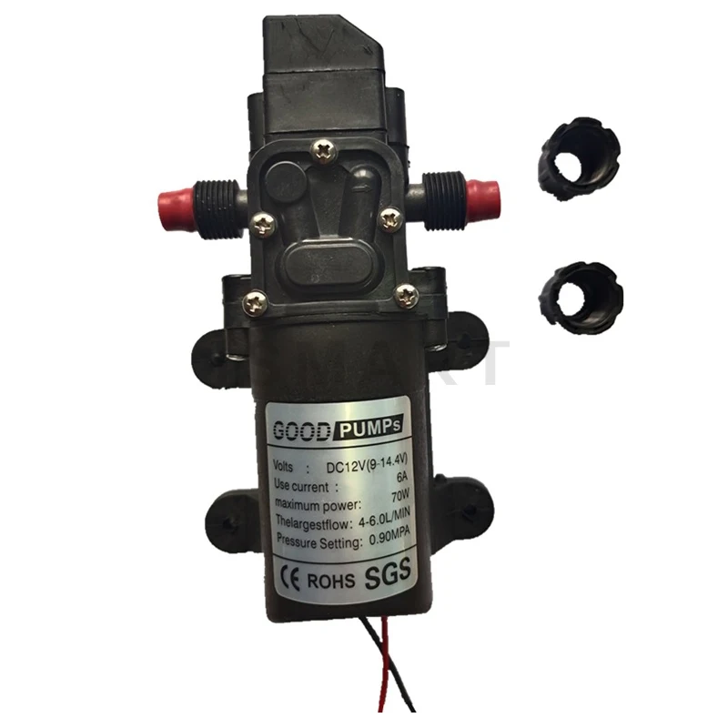 Self Priming Pumps High Pressure Automatic Flow Switch 6L/Min AUTO Diaphragm Water Pump DC 12V 130PSI Small Agricultural