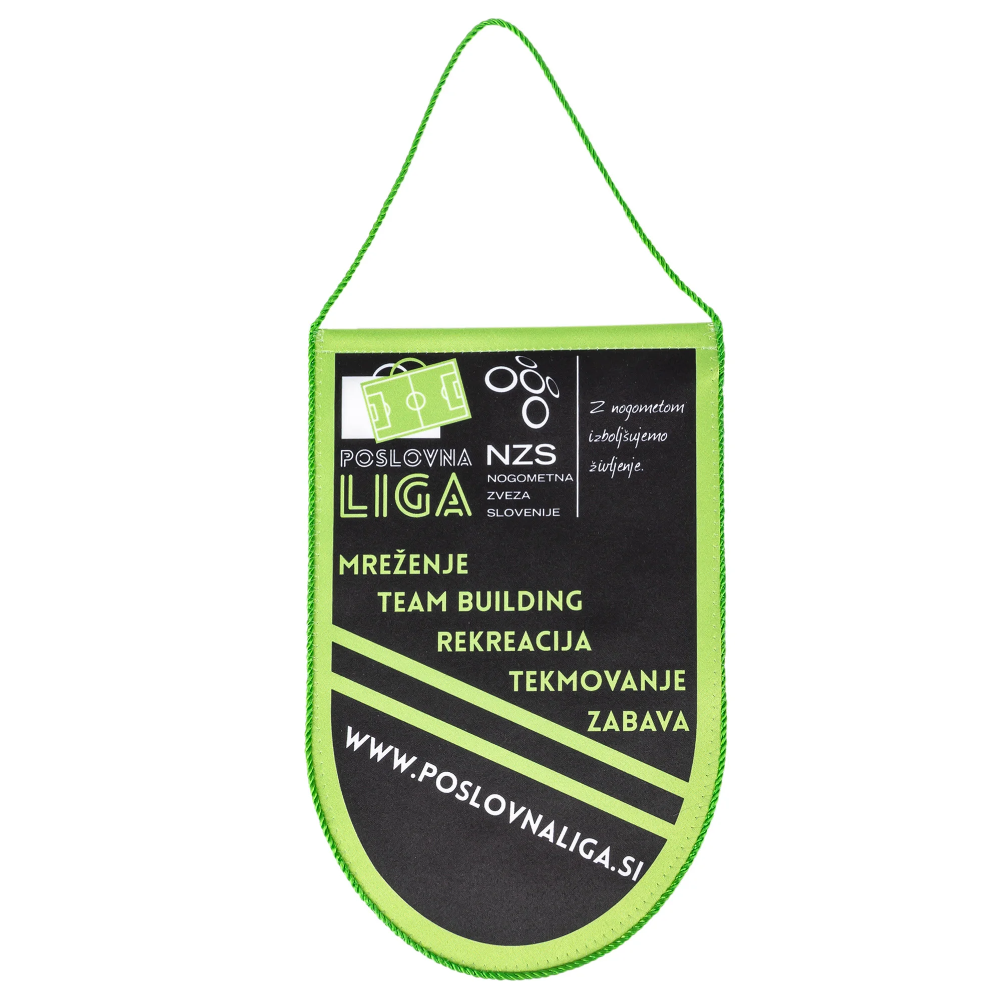 Custom Silk Satin Decorative Hanging Flag and Pennants for National Flags Football