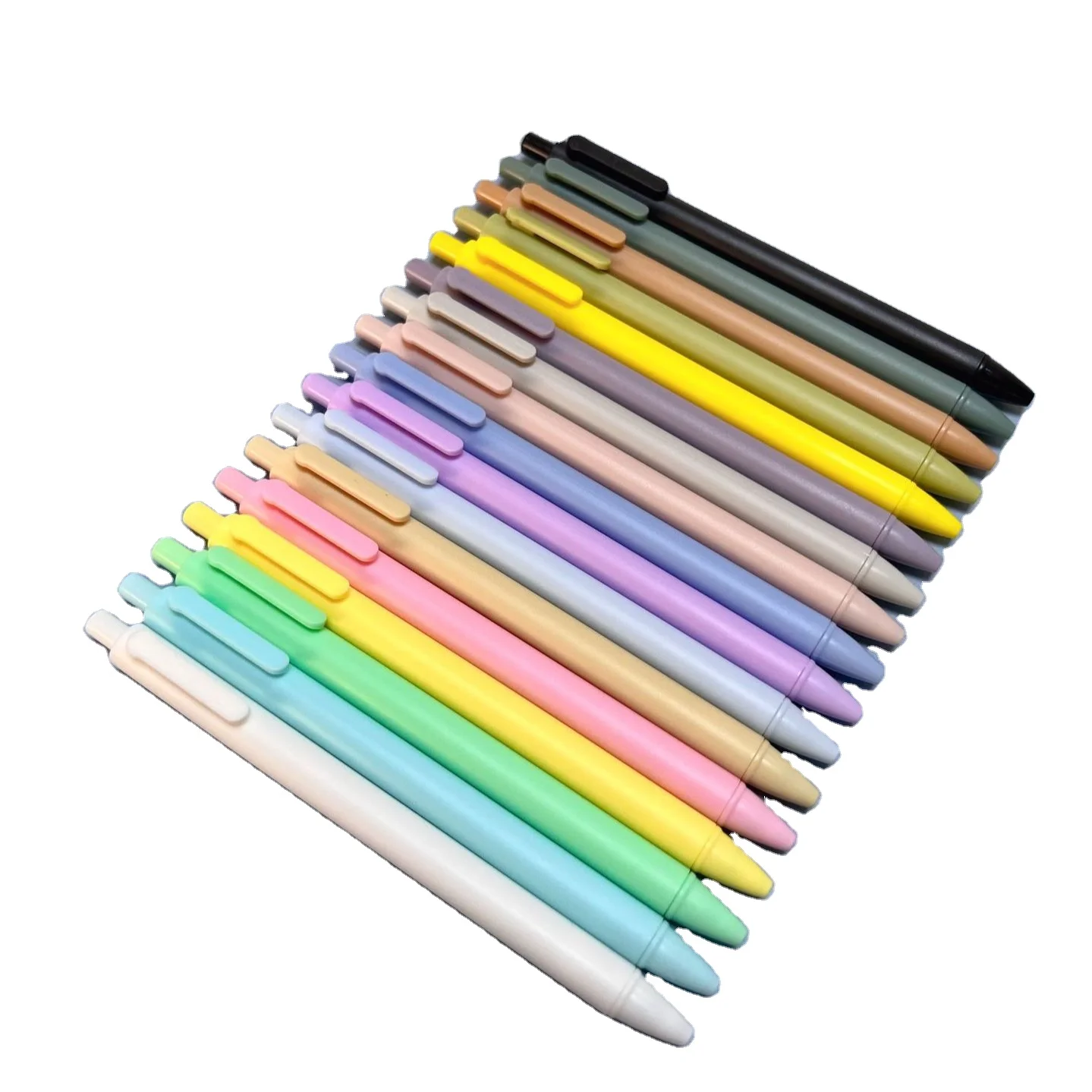Custom  Logo Low MOQ Multi color Retractable Gel ink Pen Low Price Fancy Morandi Macaron color Click Gel pen