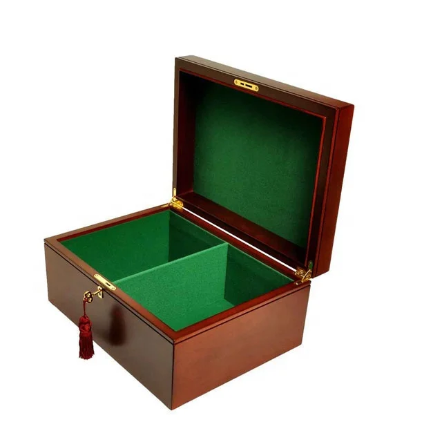 hot sale locked chess wooden storage box