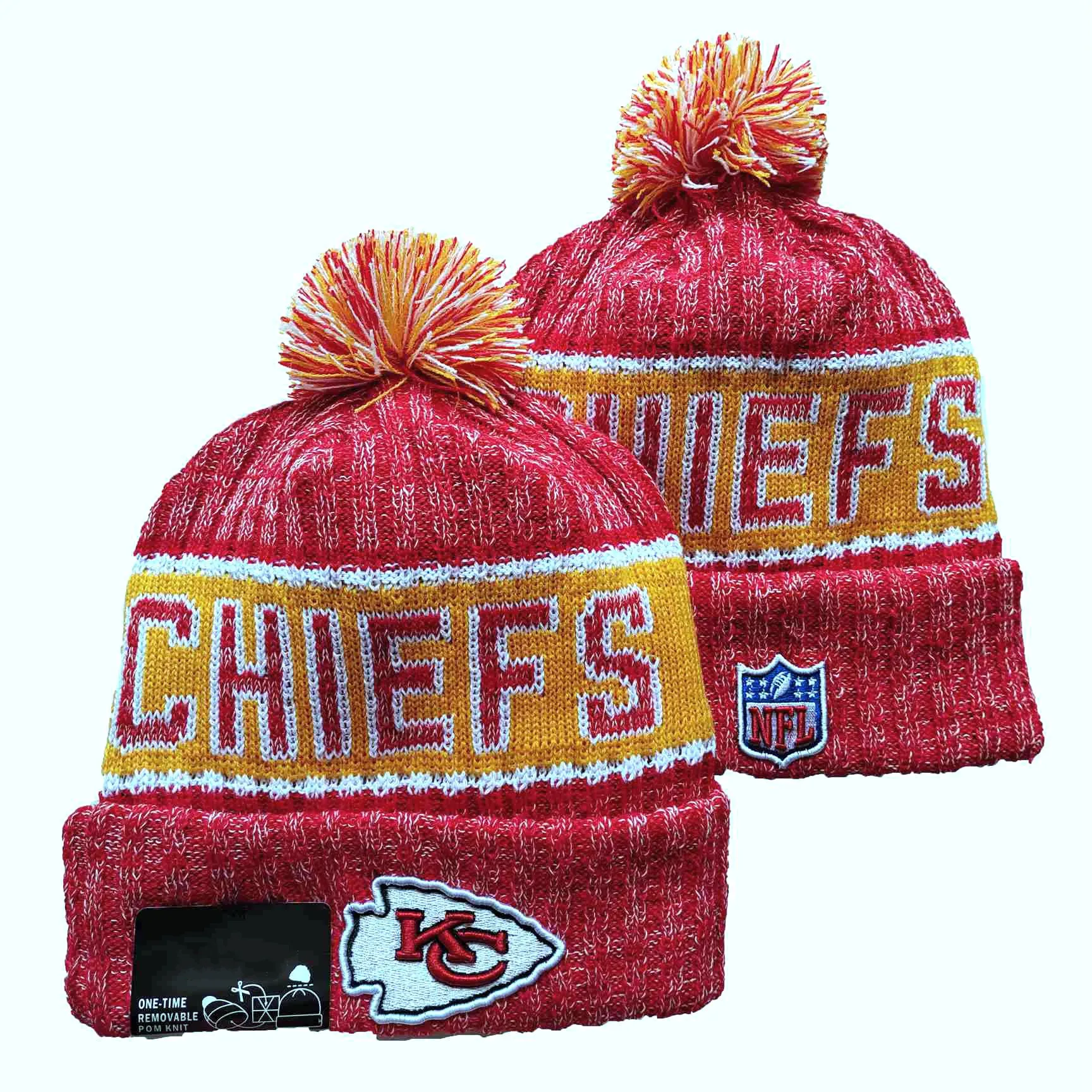 2027 Era New 32 USA NFL Football Teams Cap Original Brand Chiefs Beanie Winter Beanie Hats For Men Women Cuffless Beanie Custom