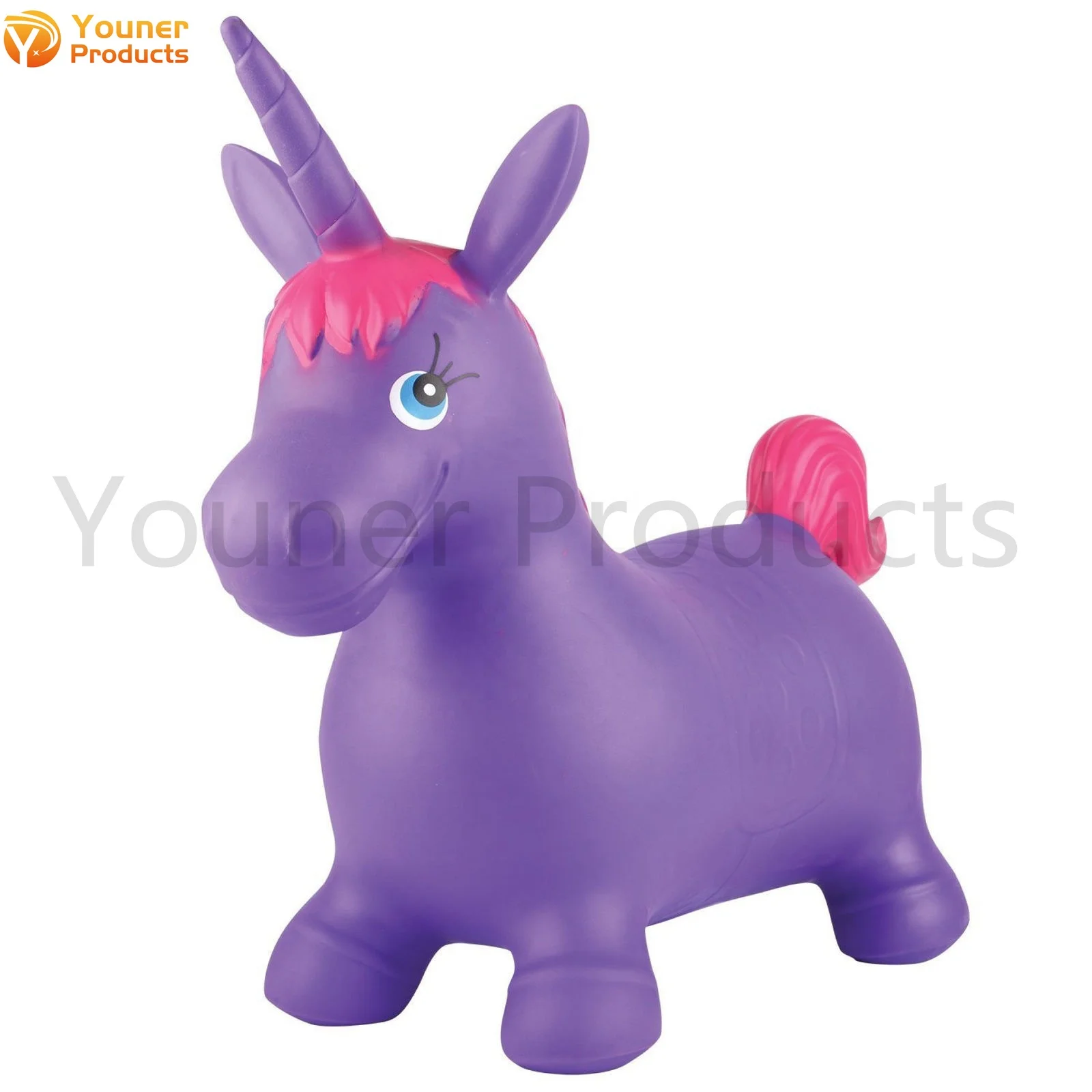 Wholesale price inflatable ride on animal toys bouncing Horse bouncy white unicorn hopper for outdoor play