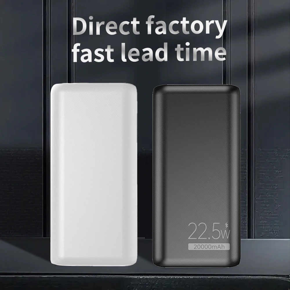 Fast Charge Backup non slip Mobile External Battery Type C Usb Portable Charger Powerbank 20000mah For Phone