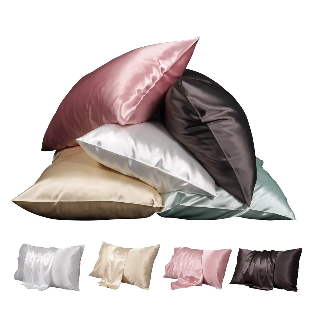 Smooth Luxury Imitated Silk Satin Pillowcase With Envelope Closure For Sleeping