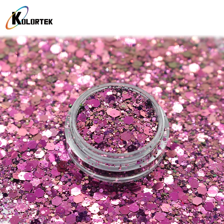 Kolortek iridescent glitter powder wholesale bulk holographic polyester glitter