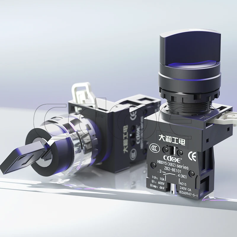 10a high currenrt normally open rotary 22mm start stop button 2 position on off rotary selector switch