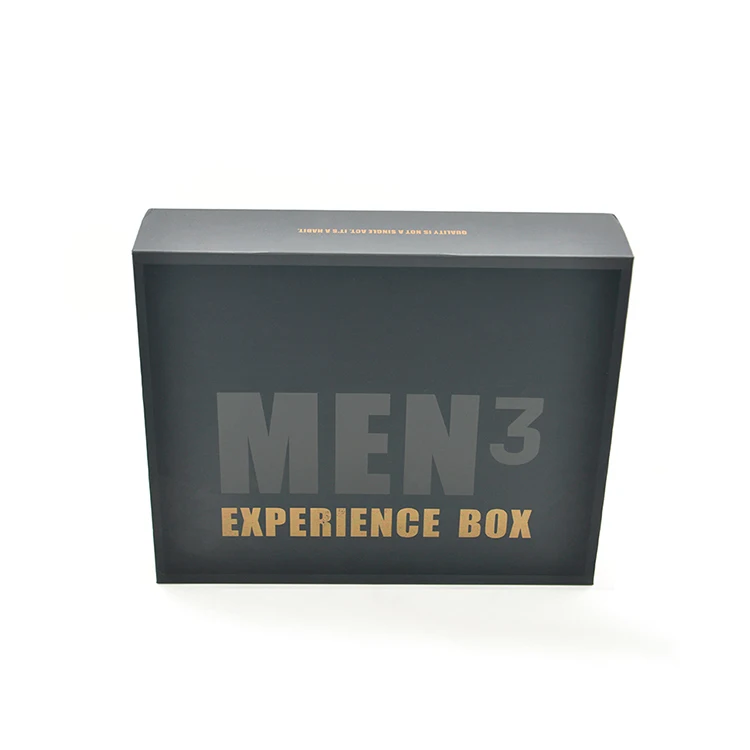 Custom Size Luxury Recyclable Black Cardboard Paper Hard Rigid Magnet Packaging Magnetic Gift Box with Magnetic Lid