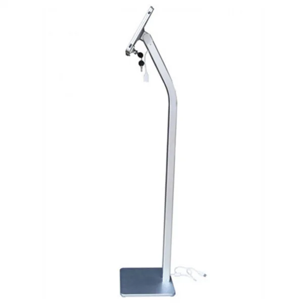 Holder Compatible for iPad 2/ 3/ 4, Aluminum Holder and Tube, Iron Base Floor Standing Type