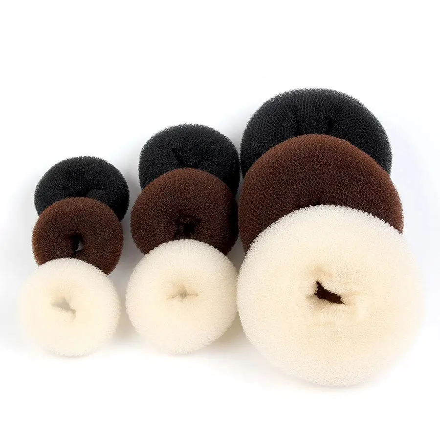 Wholesale Multi Size Hair Donut Bun Hair Sponge Donut Nylon Big Diy Curlers Roller For Long Hair Women Supplies