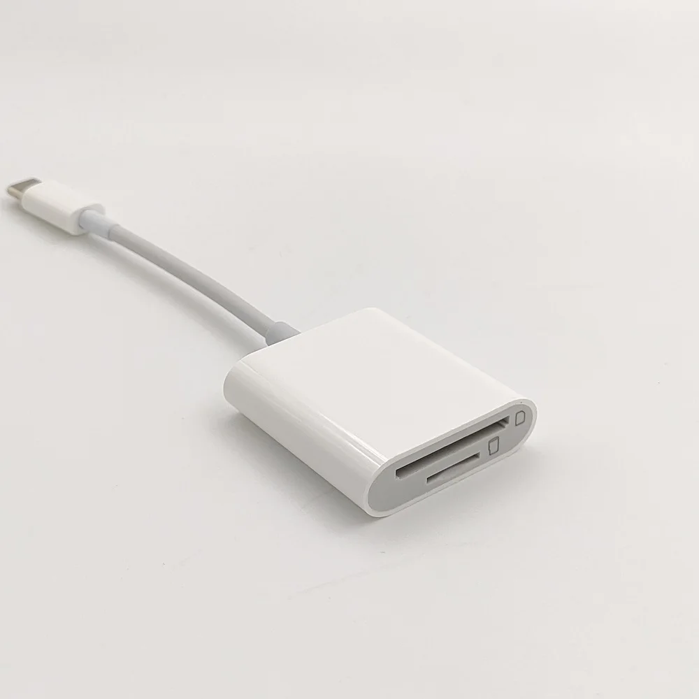 Устройство для чтения карт памяти USB C-SD адаптер SD/MicroSD-USB C [Thunderbolt 3] совместим с iPad Pro