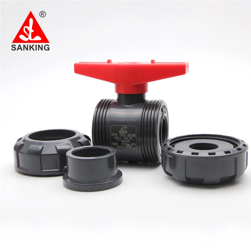 Sanking UPVC True Union Ball Valve 40mm  Ball Valve PVC Ball Valve Price For Connector Tube Fitting