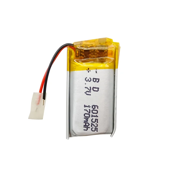 Small Li-polymer 170mah audio speaker mini lithium battery 3.7 v 601525