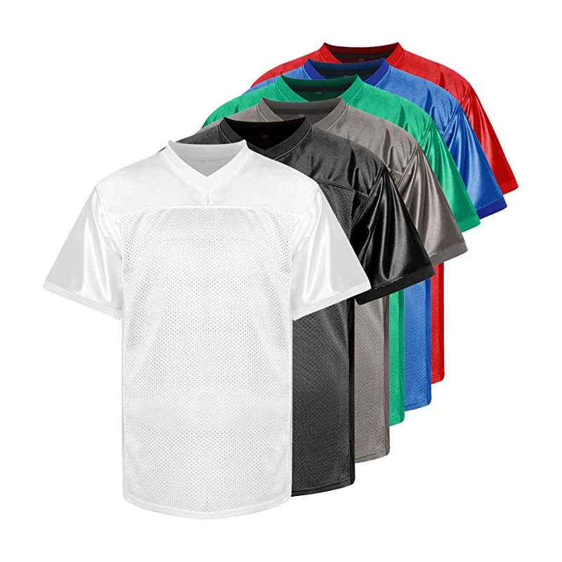 Digital Sublimation Printing Quick Dry Vented Mesh Football Jersey American Wholesale Custom Mens Blank Football Jersey
