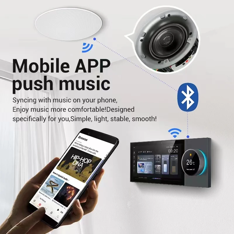 10 inch Smart home system WiFi multi-function music host touch screen Zigbee hub gateway central control