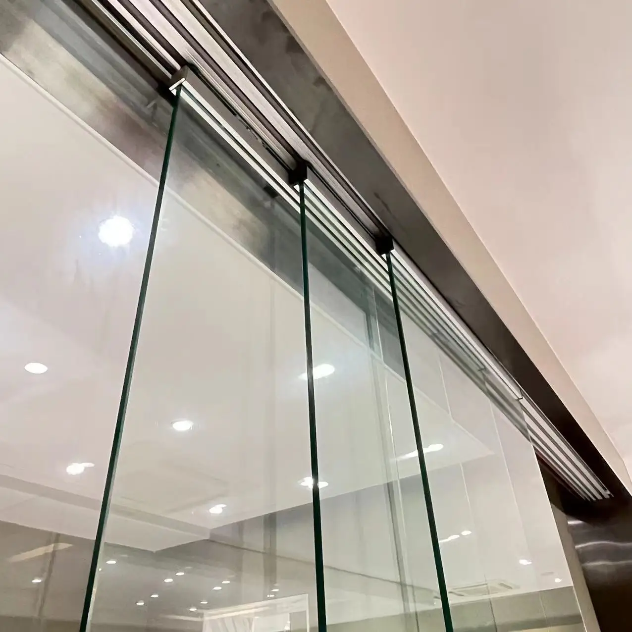 HDSAFE AL86L-H1Z13 Glass Sliding Door Factory Customized Aluminium Frameless Sliding Glass Doors with 8-12mm Glass For Office