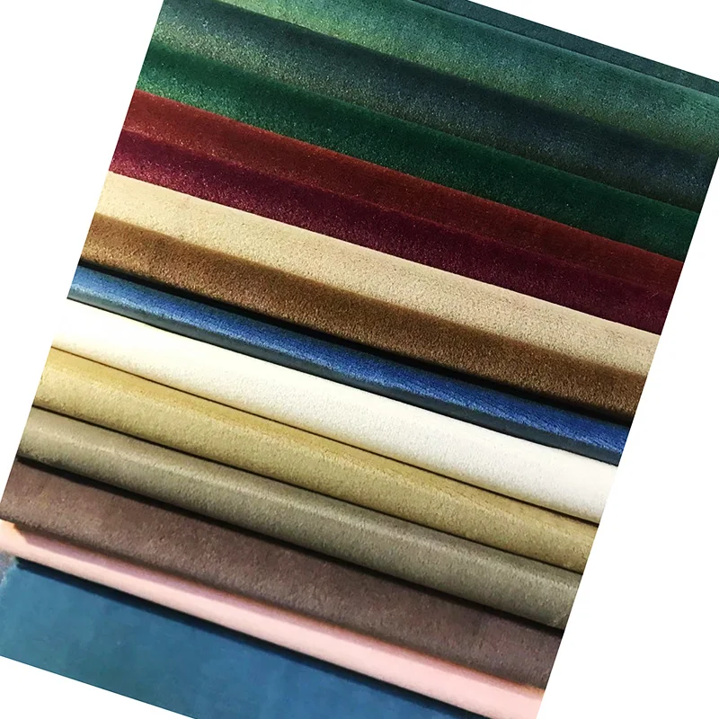 Wholsale Velvet Fabric Upholstery Decorative Sofa Couch Covers Fabric Purf Velour Fabric 100% Polyester Home Textile Upholstery