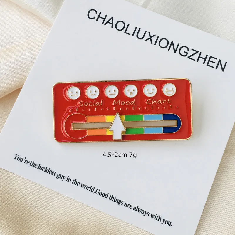 Hot Selling Brooch Personalized Sliding Social Electric Metal Badge Brooch