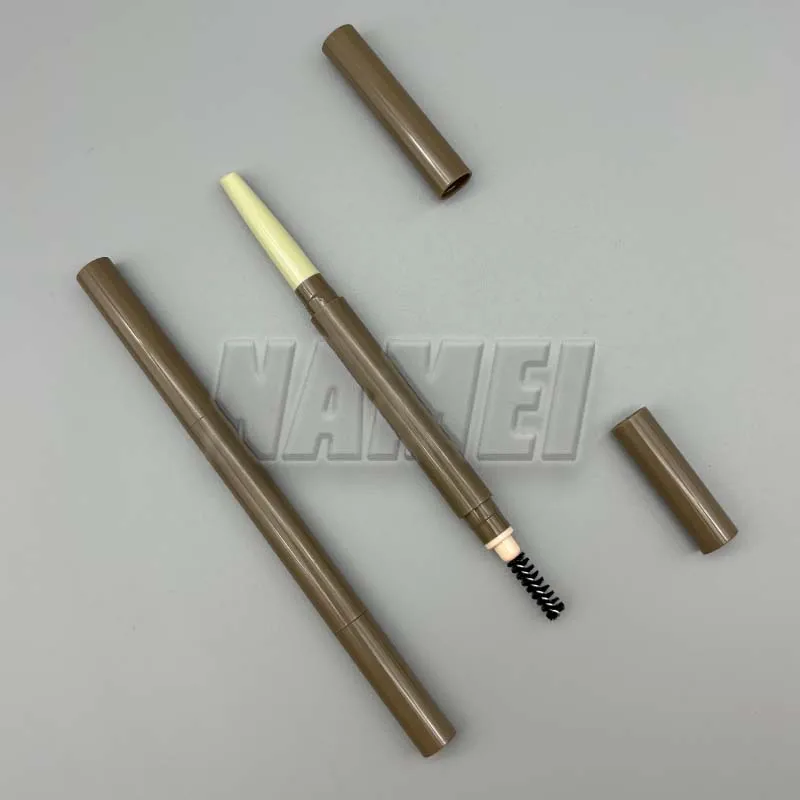 custom eyebrow pen container round double ends eyebrow powder tube eyebrow pen tube
