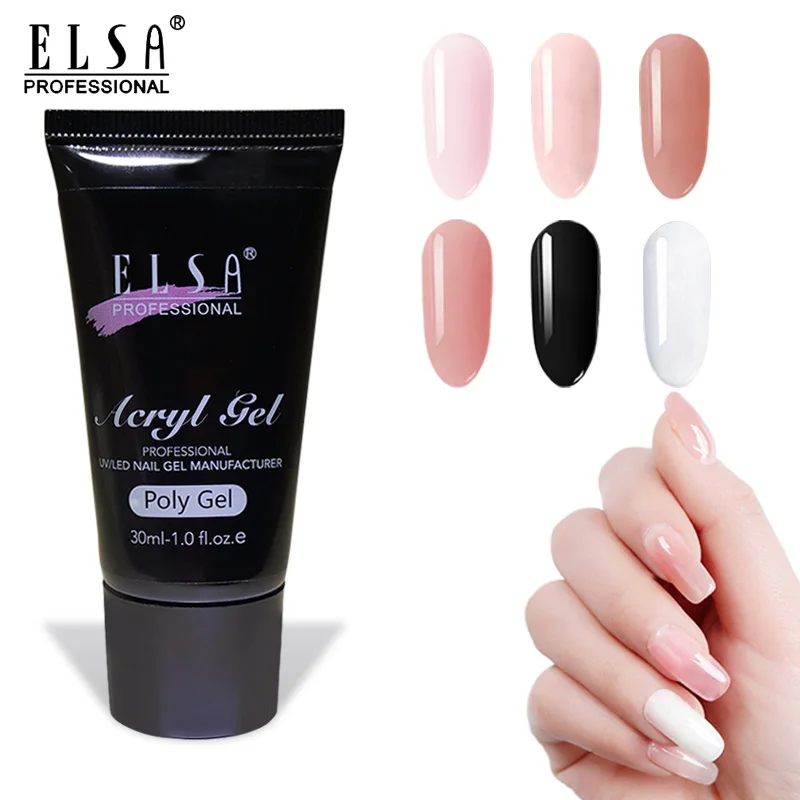 ELSA MSDS natural resin 120 color nail gel polish acrylic uv poly gel for extend nails