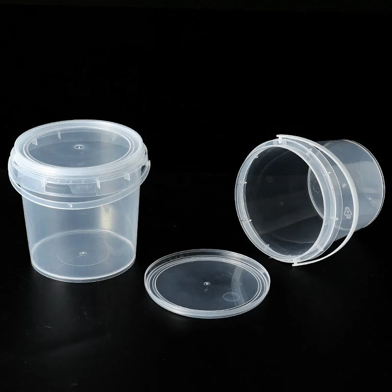 500ml fruit bucket pp take away boba bubble tea plastic cup with handle