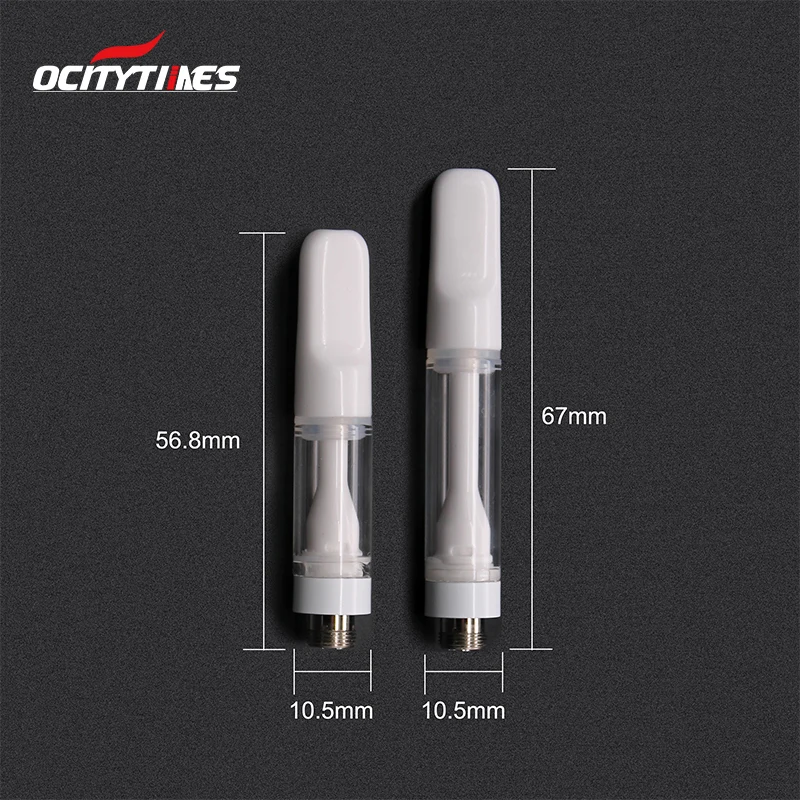 2021 full ceramic 0.5ml thick oil vape 1 ml cartridge coil