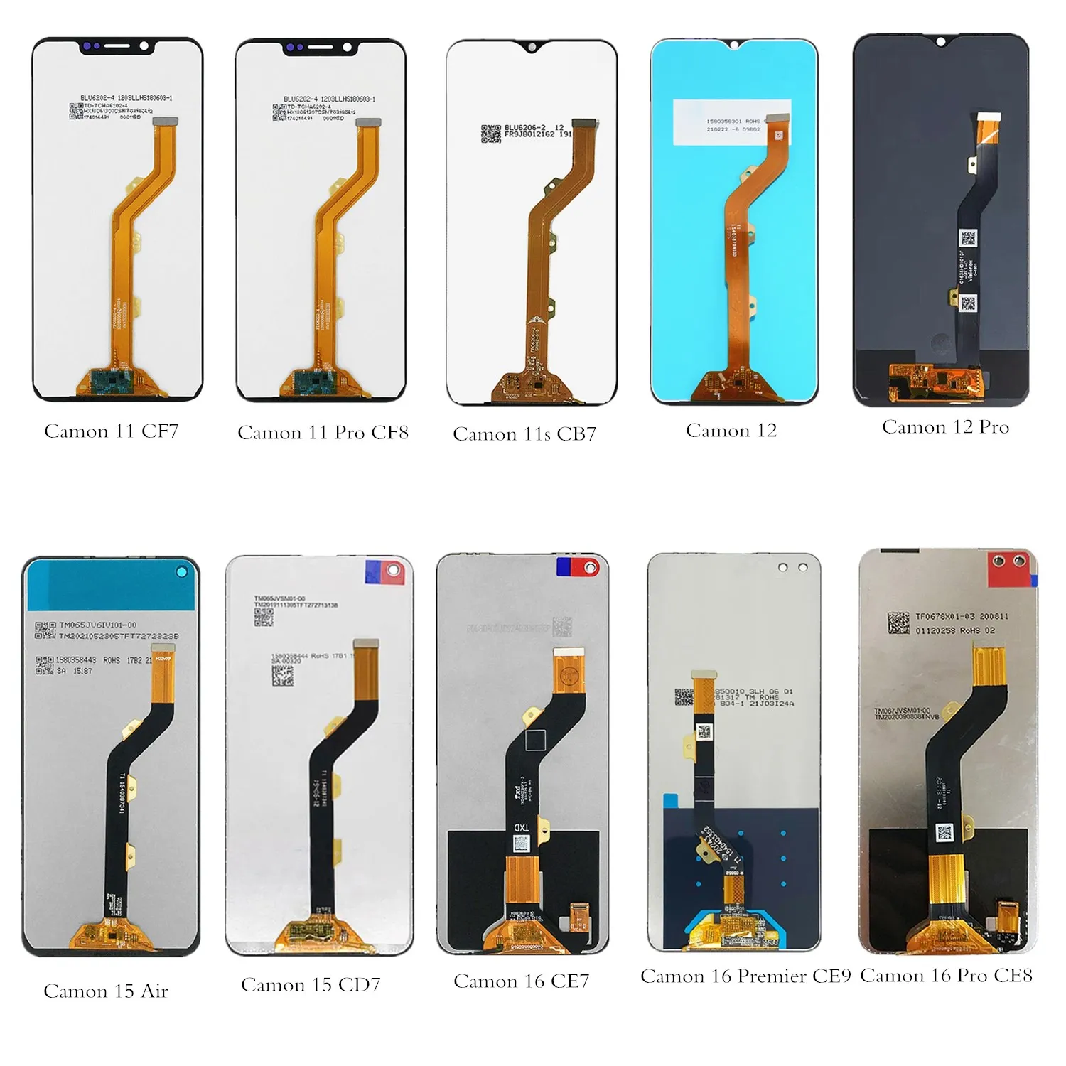 For Tecno LCD Screen Wholesale Models LCD For Tecno Spark 4 5 Air Screen For Tecno Screen