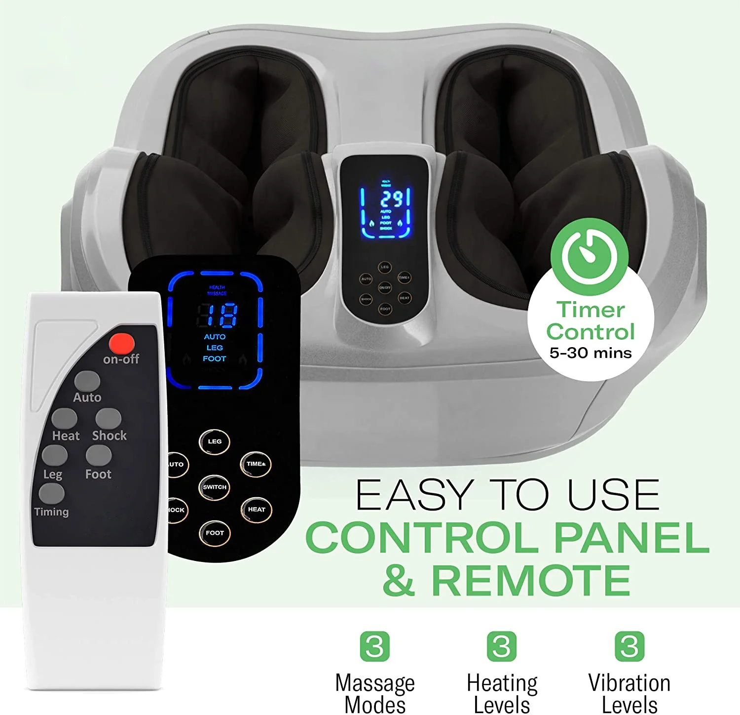 Wholesale Vibration for Blood Circulation Therapy Heating Foot and Calf Air Compression Leg Massager