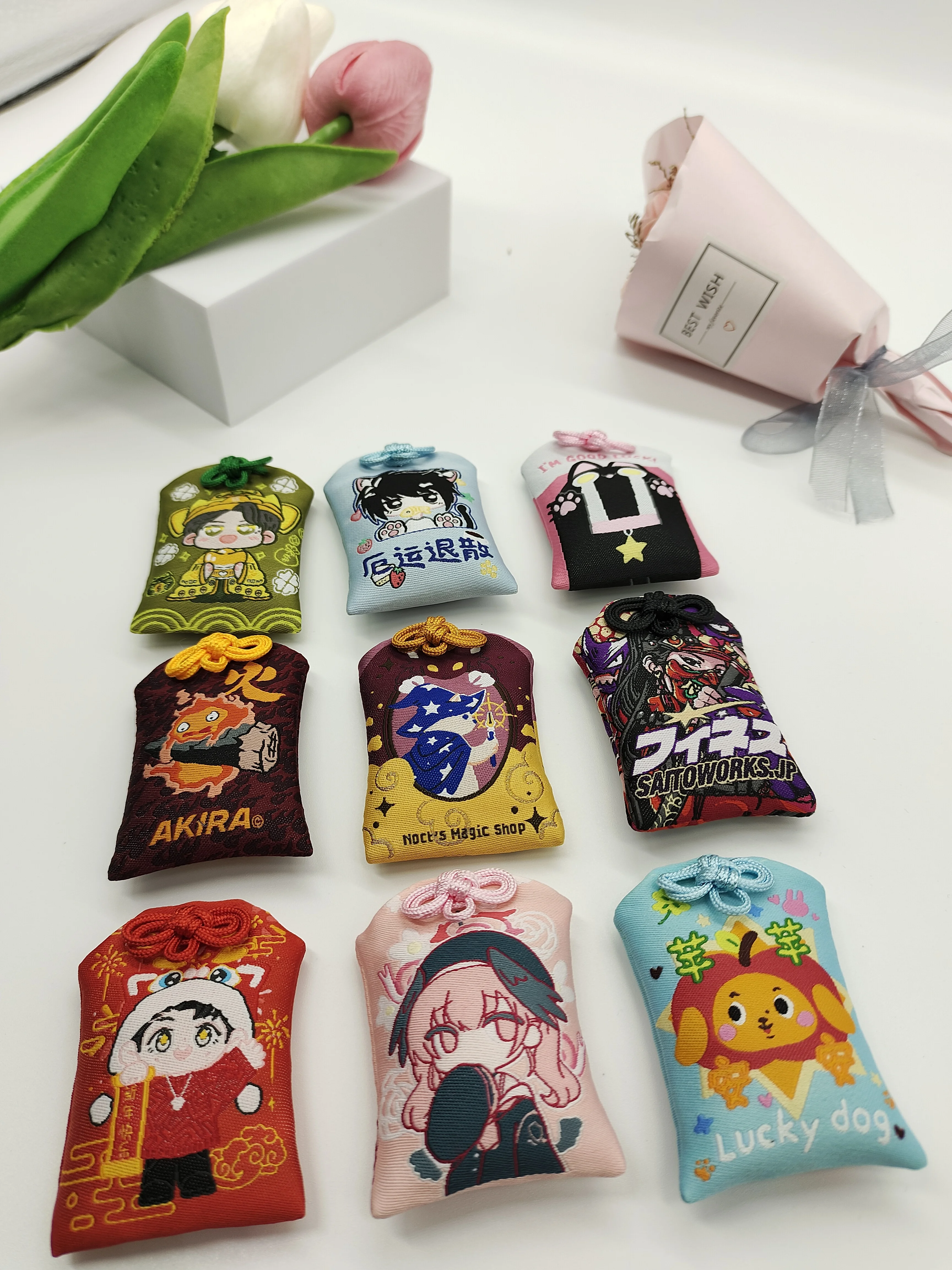 Japanese Omamori Charm Lucky Bag Amulet Lovely Car Hanger Charm Japan Bring You Lucky Bag Wish Pray Bag